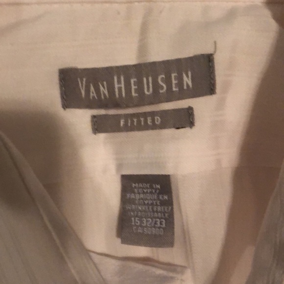 Men’s Dress Shirt, White, Van Heusen, Long Sleeved, Size 15 32/33 - Picture 4 of 5